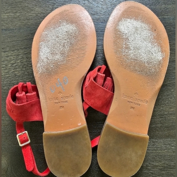 Kate Spade New York Carlita Suede Tassel Sandals, Women's Size 8 - Picture 8 of 13